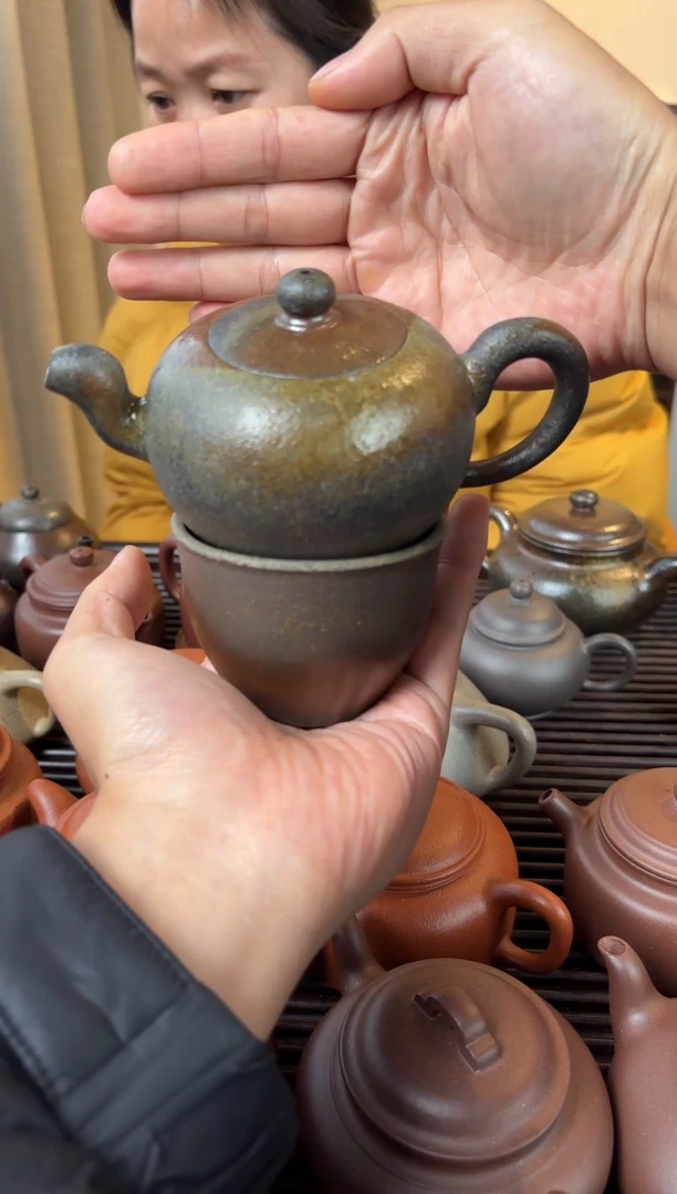 茶壶紫砂潜***渊柴烧青段一粒珠190cc