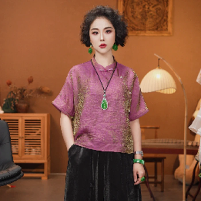 S-547【浮光锦】新中式设计师款上衣