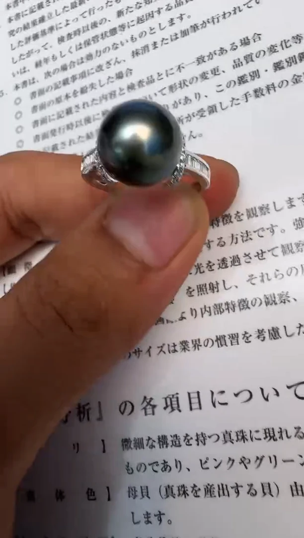 海水珍珠银S925镶嵌戒指戒指