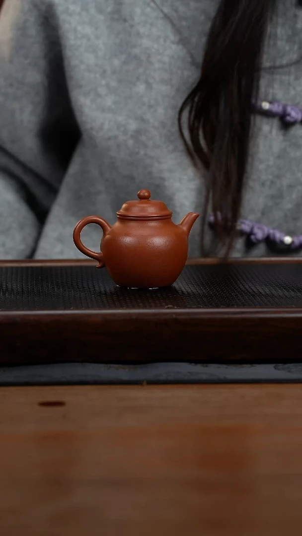 茶壶紫砂120cc黄龙山原矿朱泥秋水13
