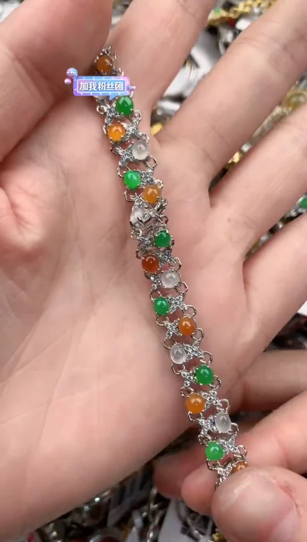 银S925镶嵌戒指翡翠777            8