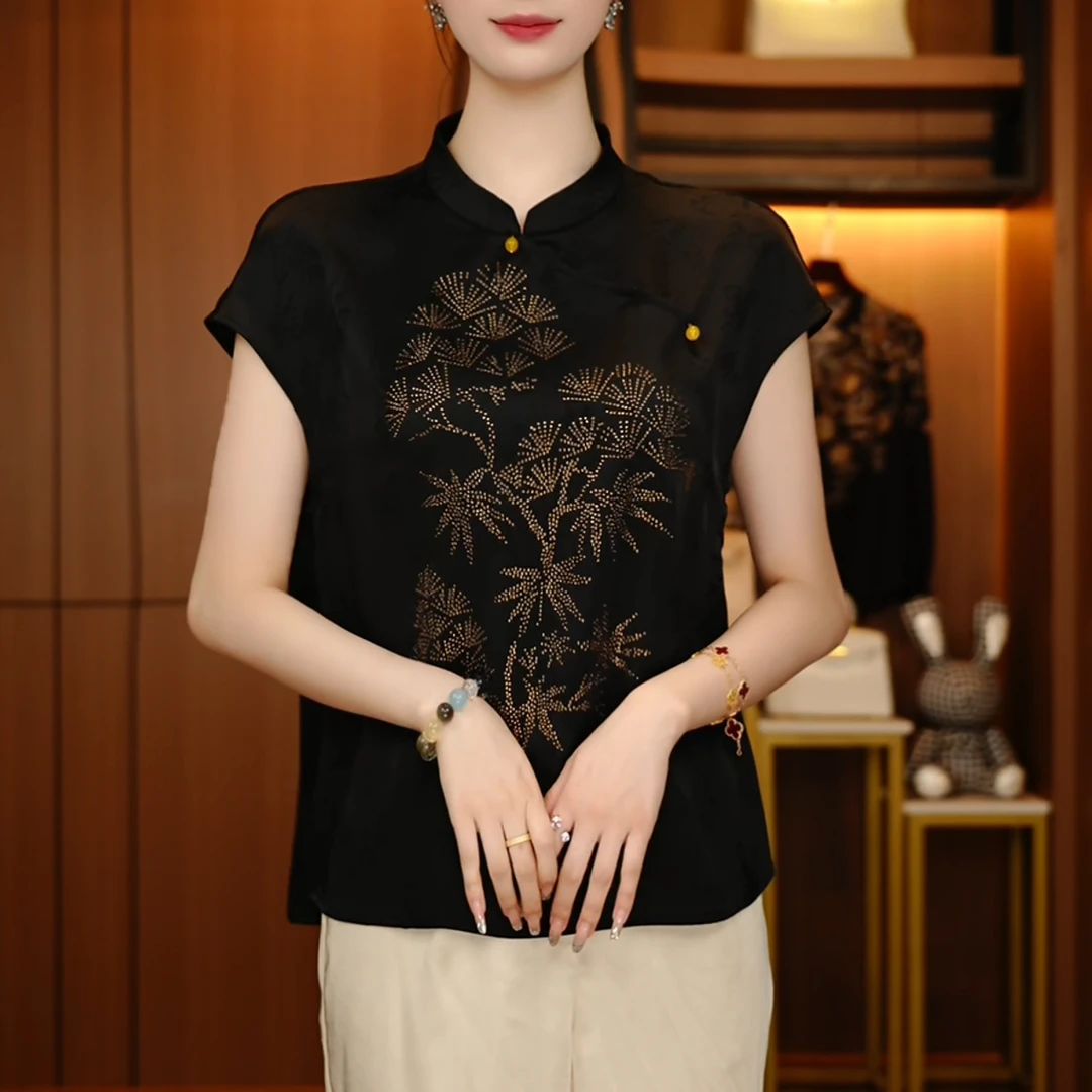 Y250267- 深圳新中式上衣夏季国风百搭休闲气质女小衫