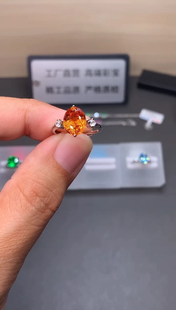 银S925镶嵌戒指碧玺11