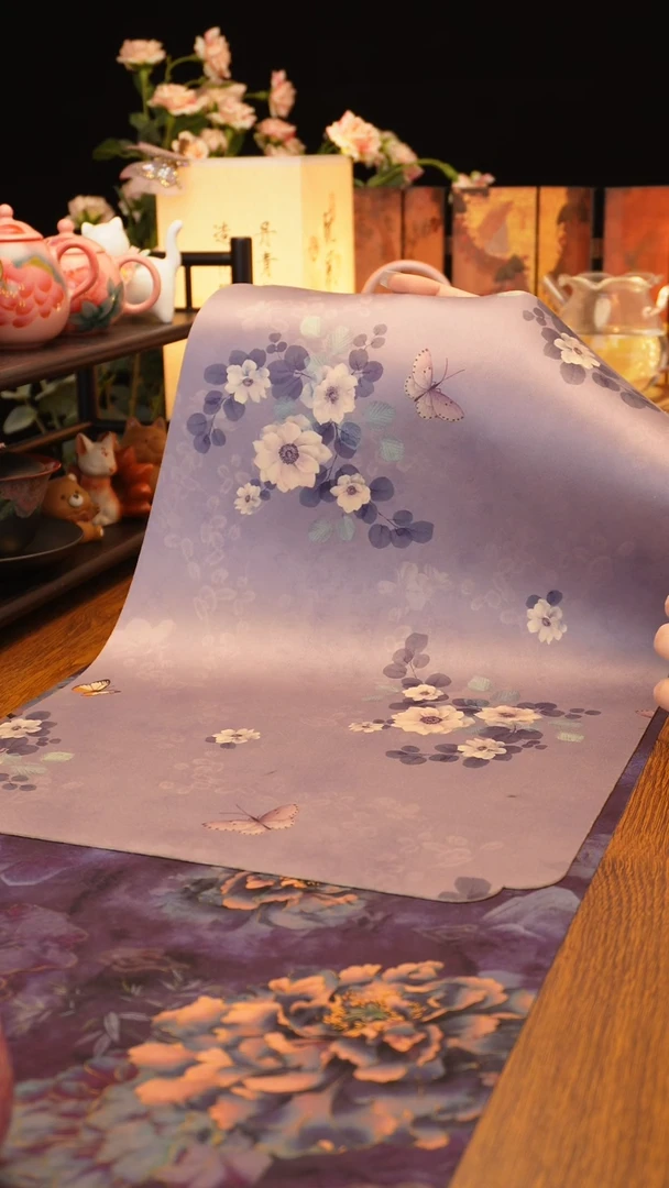 【闪购商品】紫色花花蝴蝶茶席······