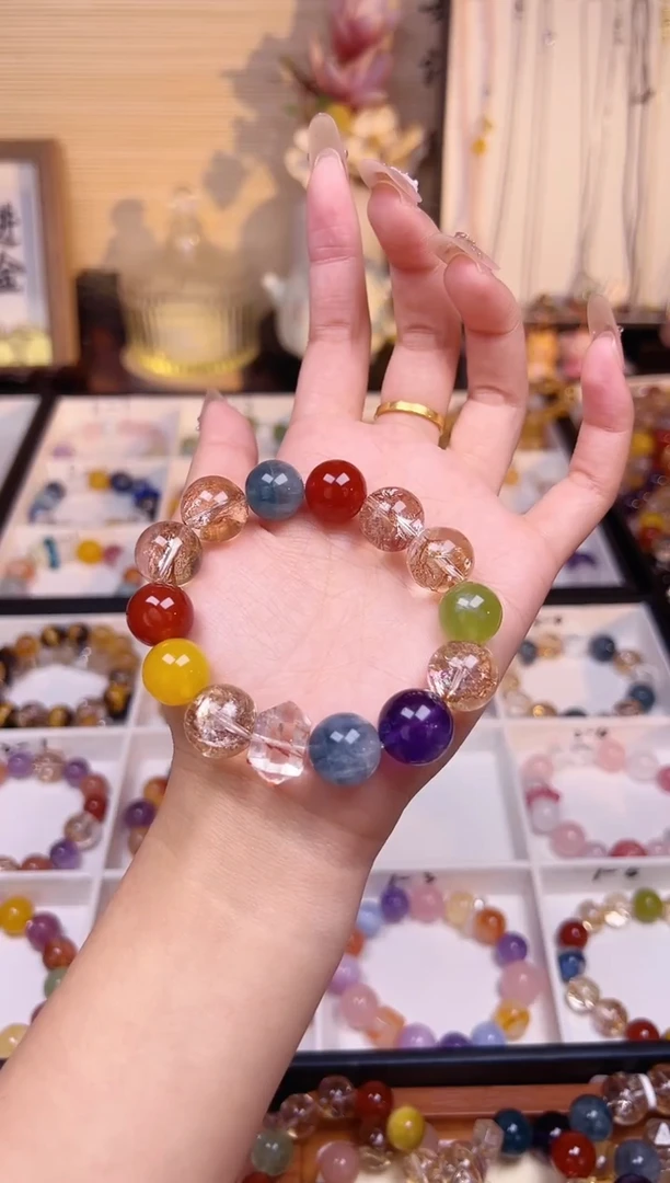 未镶嵌手串水晶青花瓷