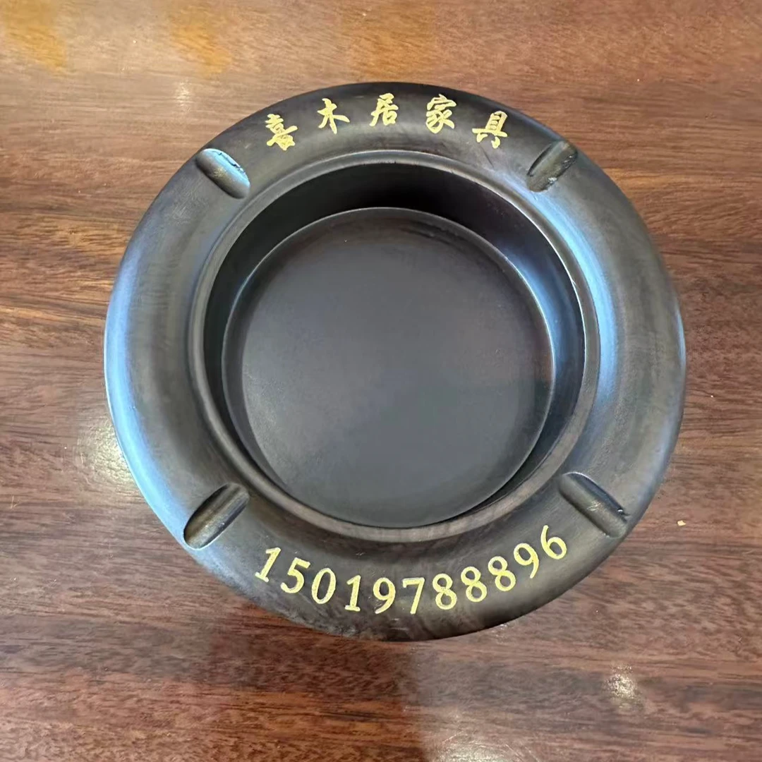 黑檀木烟灰缸尺寸：直径16公分*厚度4公分家具辅材