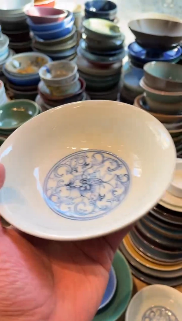 【闪购商品】瓷片949微瑕青花手绘圆口碗