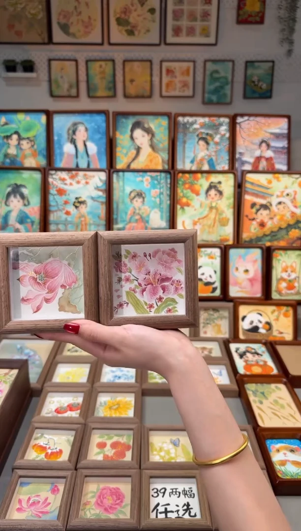 国画荷花 小繁花 一组11
