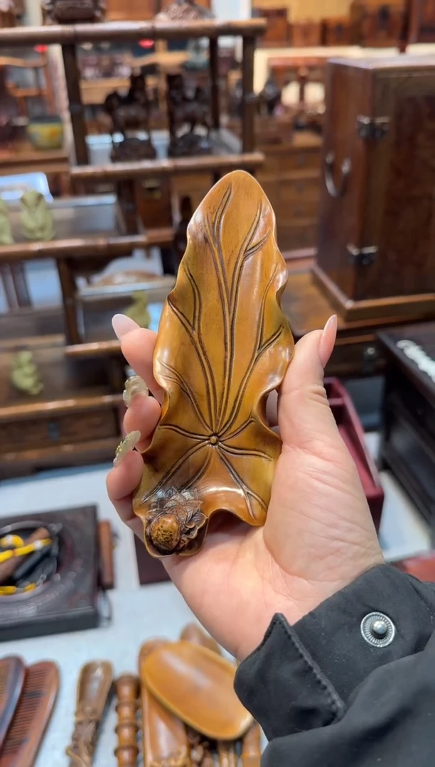 木黄杨 荷叶茶则