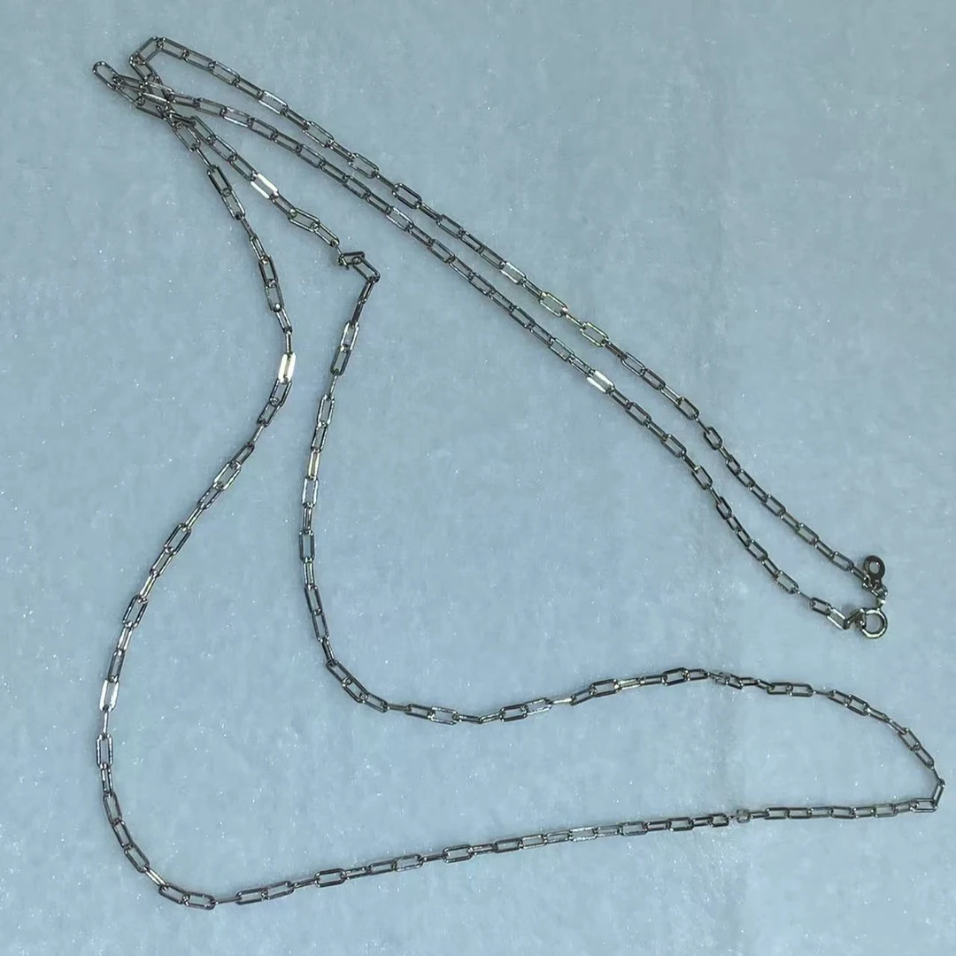 链子925银 0121-006十方项链  简约百搭时尚款纯银长项链素链