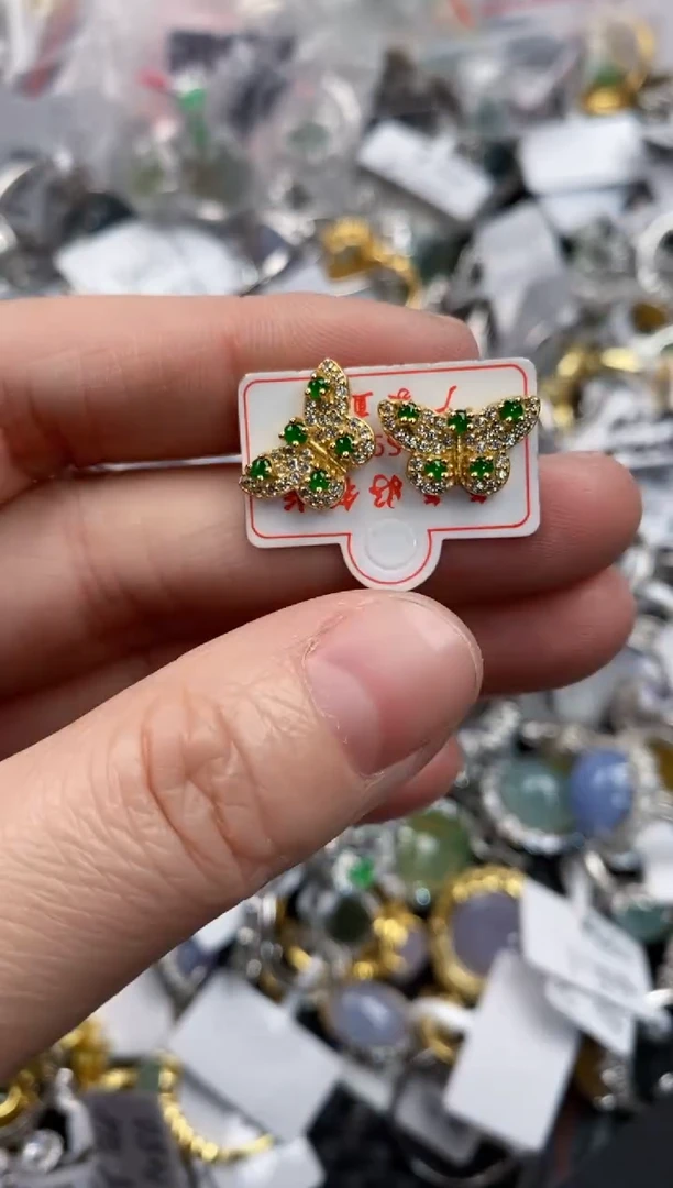 银S925镶嵌戒指翡翠333             5