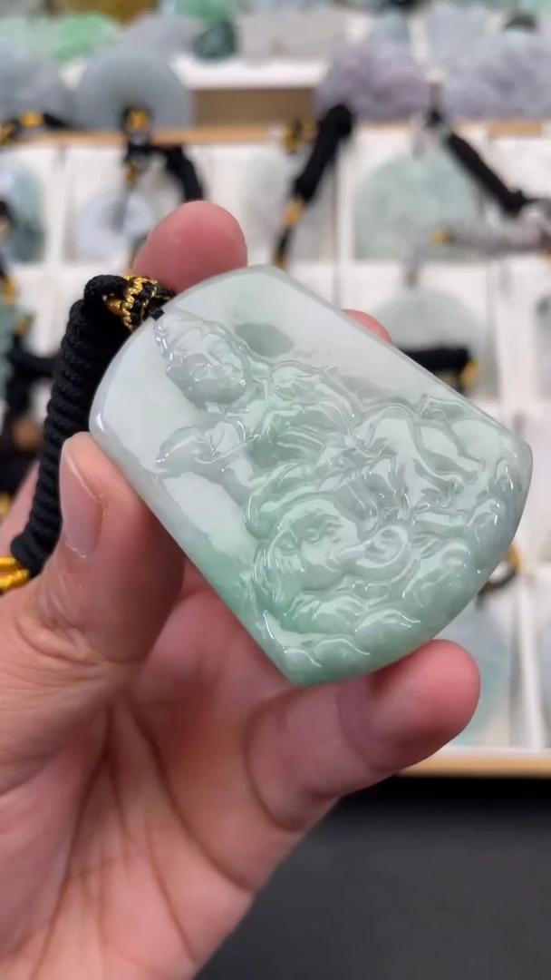 颈饰未镶嵌翡翠天然缅甸翡翠A货363