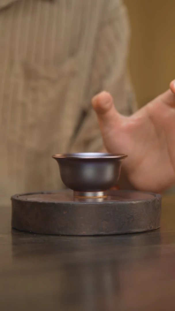 44柴房陶瓷柴烧窑宝压手杯