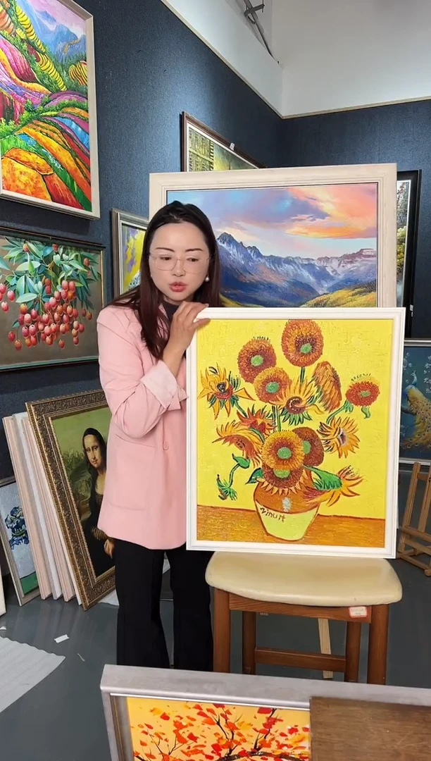 【闪购商品】油画51号 50*60 向日葵-手绘油画