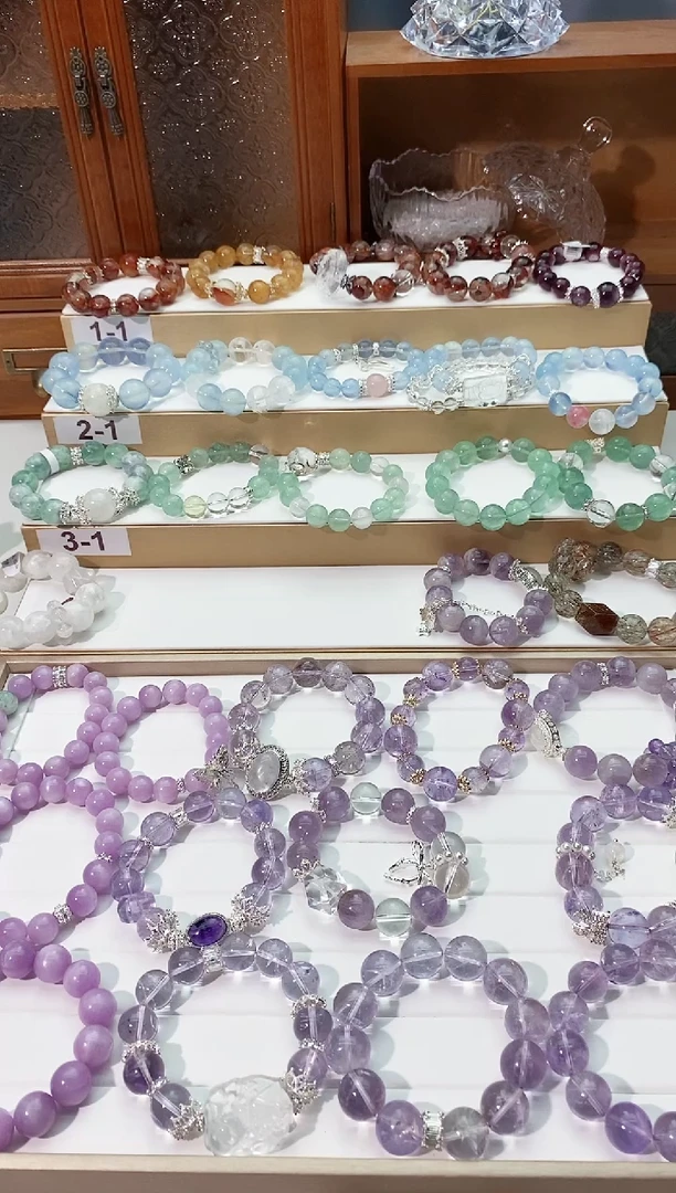 【闪购商品】水晶手串未镶嵌白水搭奶白海蓝宝手串