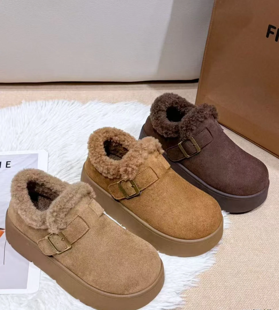 【华小姐】冬季新款时尚潮流圆头平底透气百搭休闲鞋03