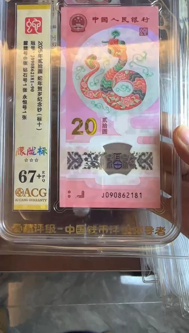 塑料2025 蛇钞 爱藏 标十  啊啊啊啊