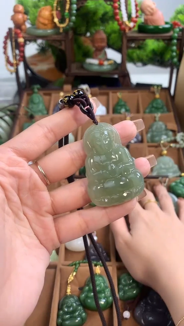 【闪购商品】和田玉颈饰未镶嵌精选50MM观音吊坠