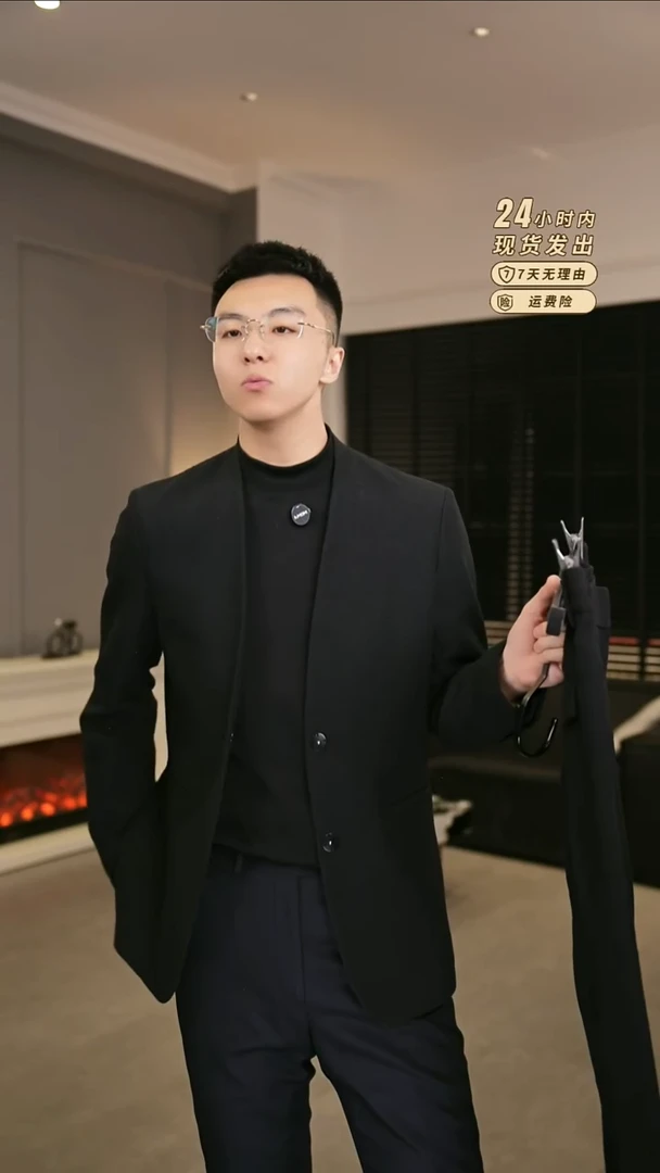 256505  L 尺码  一套无领西服     140-155斤