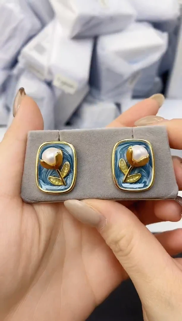 未镶嵌耳饰淡水珍珠ed1066