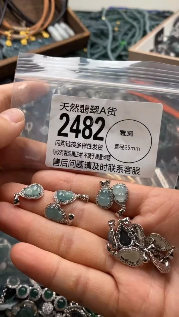 【闪购商品】翡翠颈饰未镶嵌多样性发其一2482