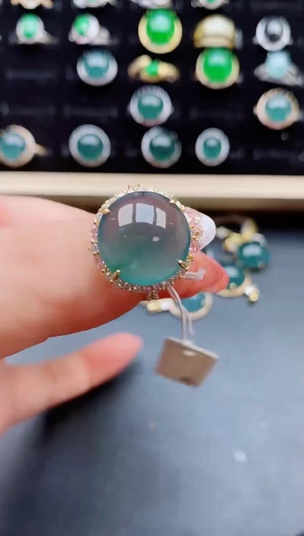 【闪购商品】翡翠戒指银S925镶嵌12121