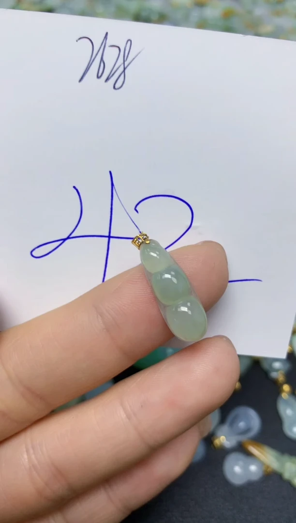 【闪购商品】翡翠挂件18K金镶嵌 天然翡翠A货