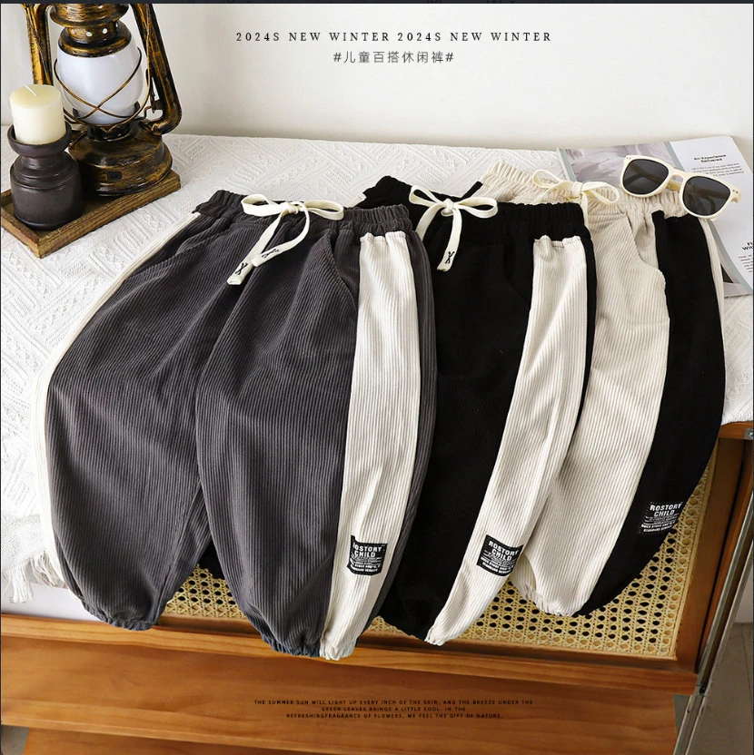 休闲拼接长裤   YJ20171