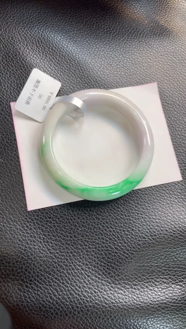 未镶嵌手镯翡翠138号链接 56正圈 有纹裂