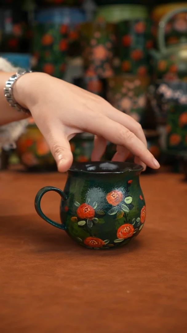 油画   釉下彩  杯子