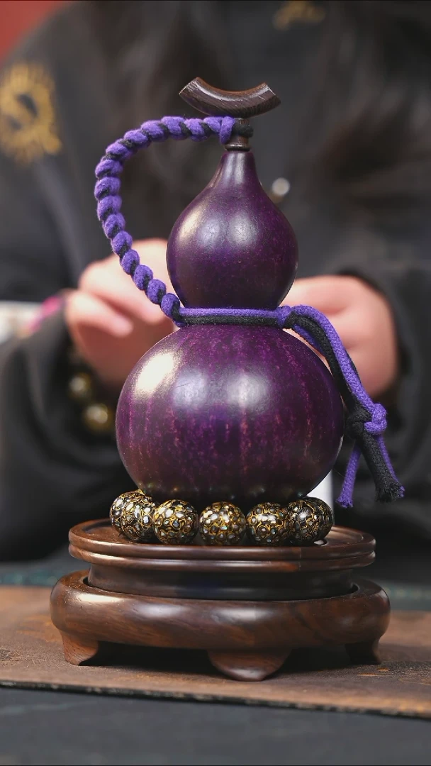 【闪购商品】YP208大漆酒葫芦不包手串及旋转底座