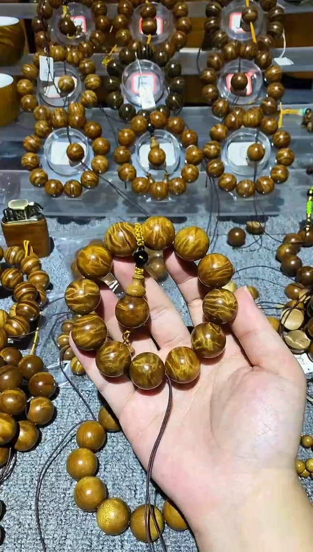 手串/手链楠木（金丝楠）执**梦小叶桢楠龙胆纹2.0手串