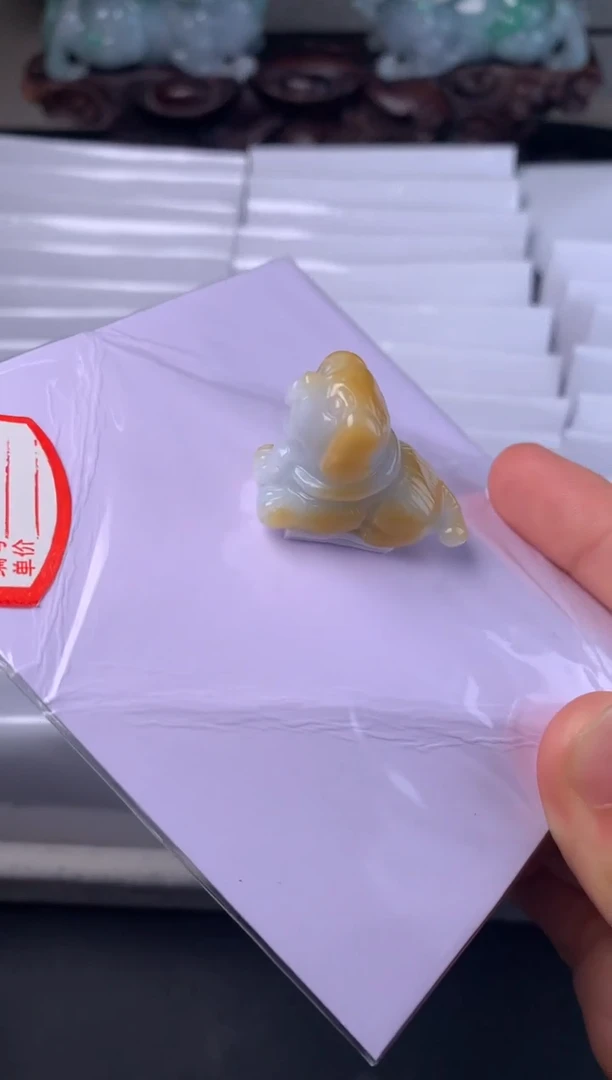 翡翠未镶嵌颈饰天**雨吊坠