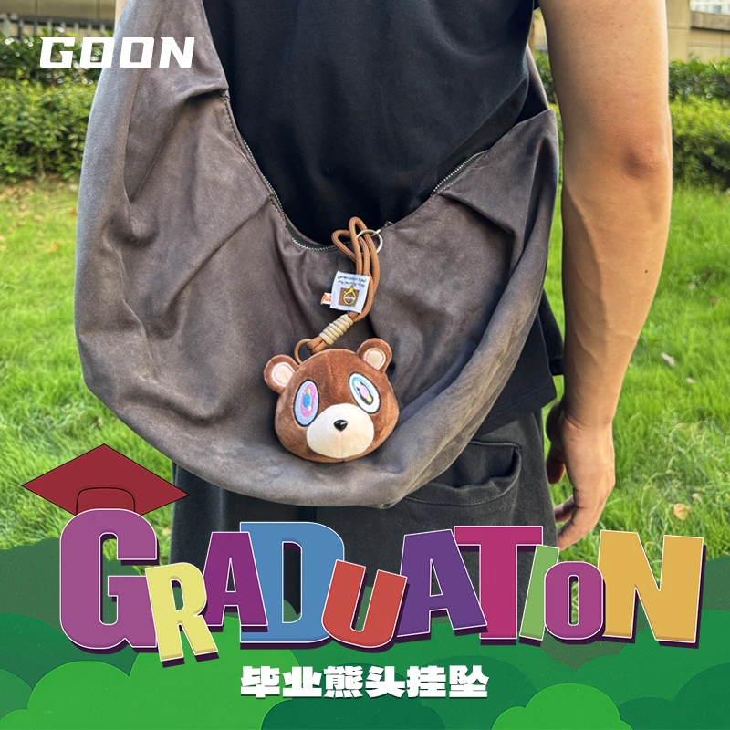 GOON原创YE毕业熊辍学熊熊头挂件毛绒玩偶潮玩手办头套圣诞礼物