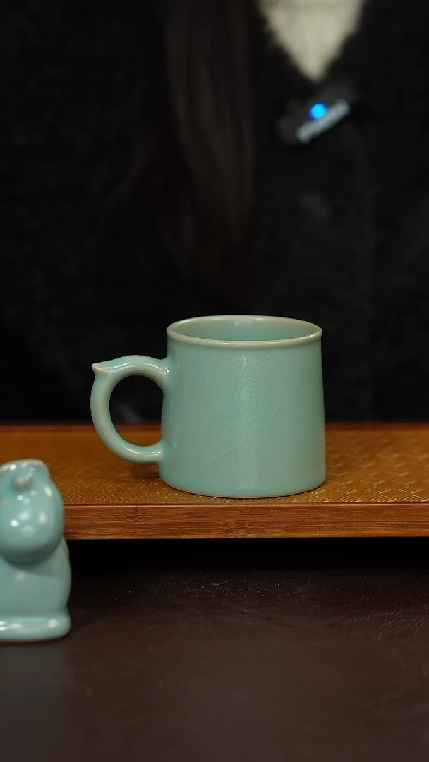 摆件陶原矿原釉汝宋汝瓷