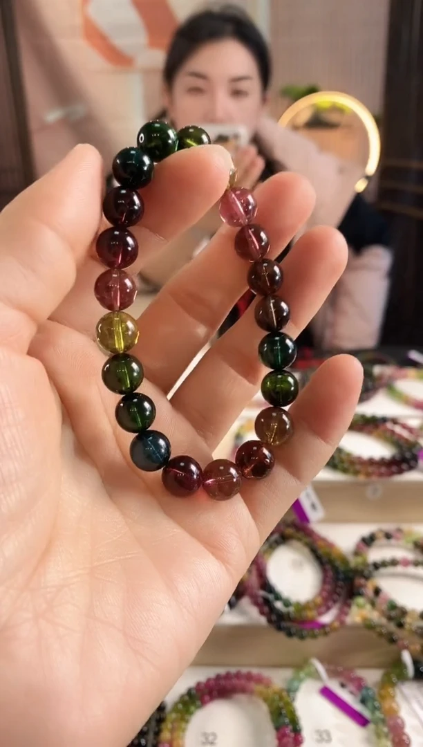 未镶嵌手链碧玺单圈颜色微差发1