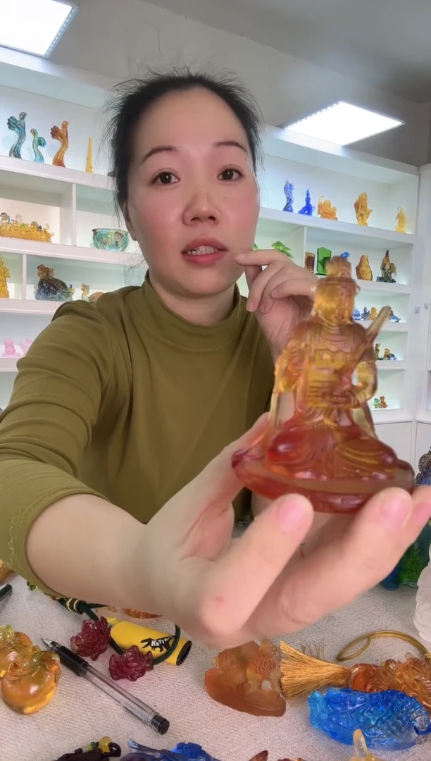 手工艺品琉璃文殊