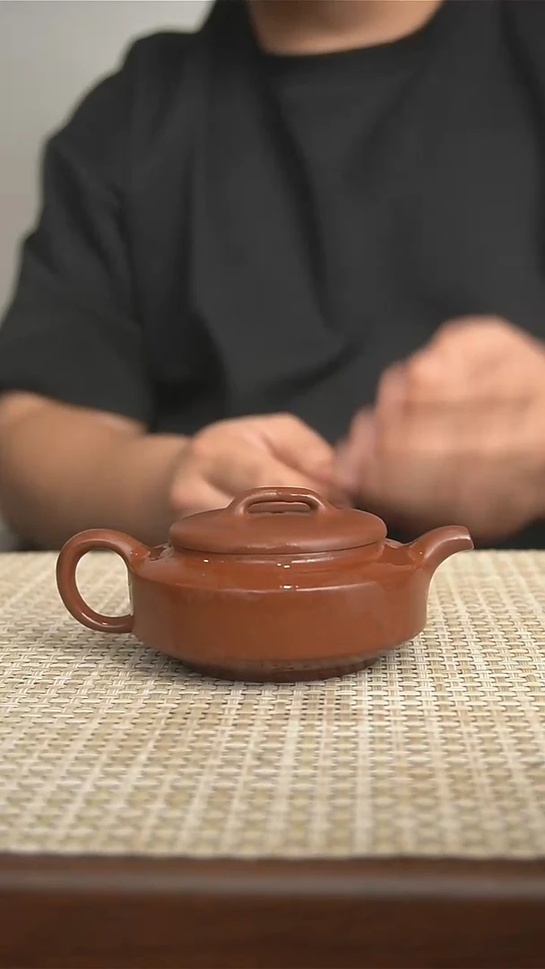 茶杯紫砂宜兴紫砂壶紫泥周盘壶 160cc