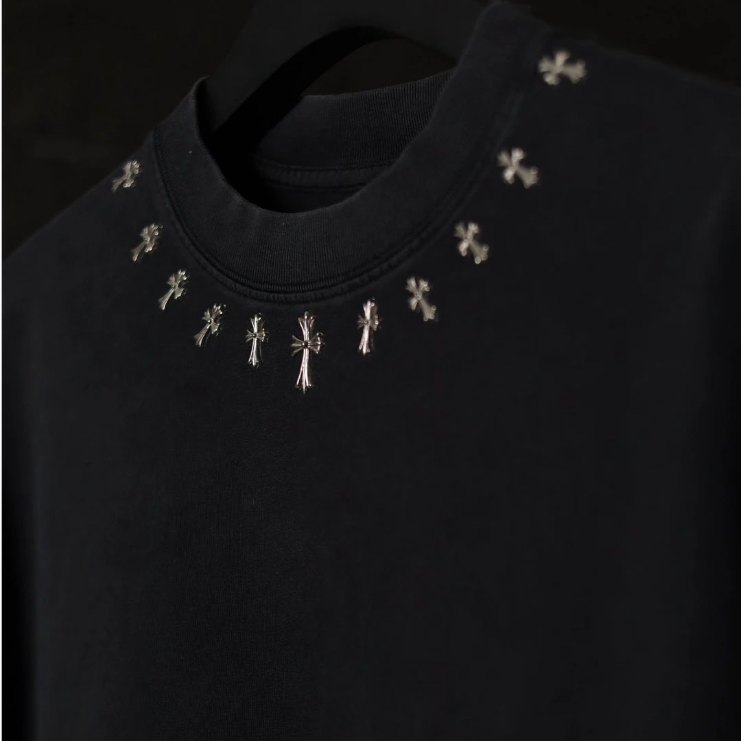 美式痞帅潮流重磅短袖T恤简约圆领个性休闲夏季款