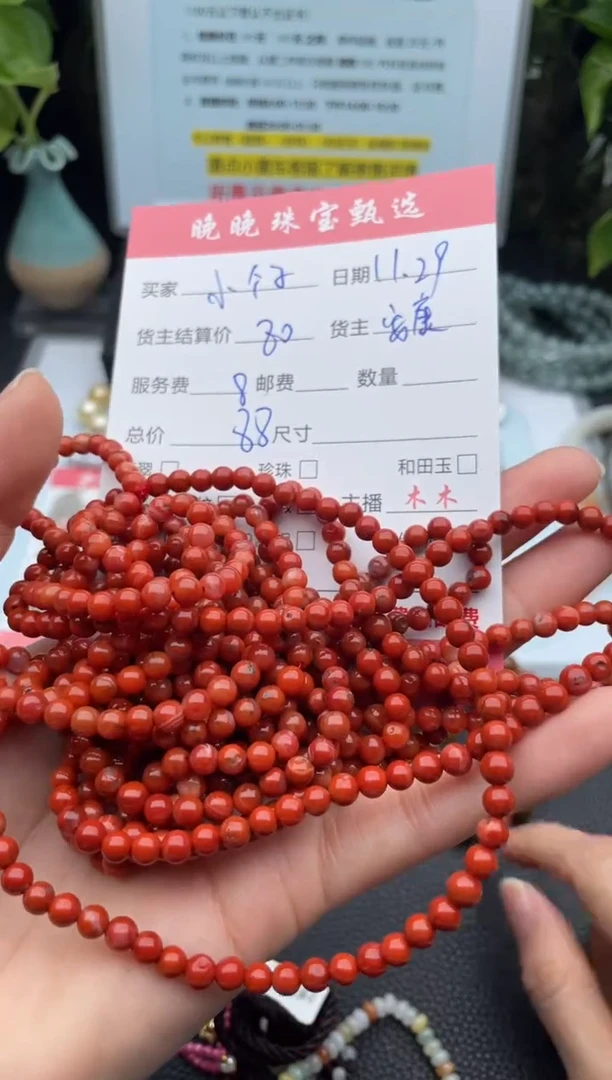 颈饰未镶嵌南红玛瑙小*子项链