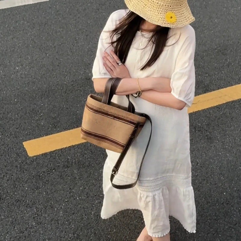 法式气质高级感短袖连衣裙女2025夏季新款大码胖MM慵懒风时尚长裙