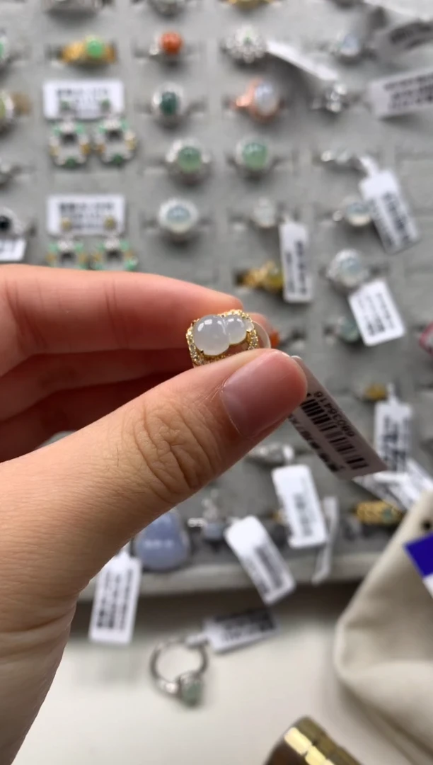 银S925镶嵌戒指翡翠吊坠23