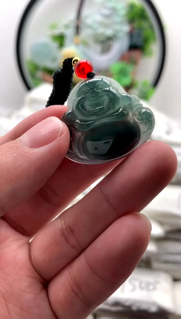 【闪购商品】翡翠颈饰未镶嵌佛公【品质一般能接受再拍】