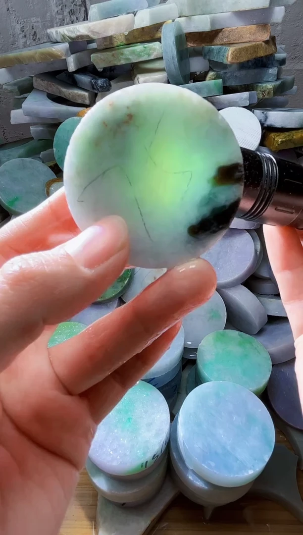 裸石翡翠天然翡翠A货古 南 052