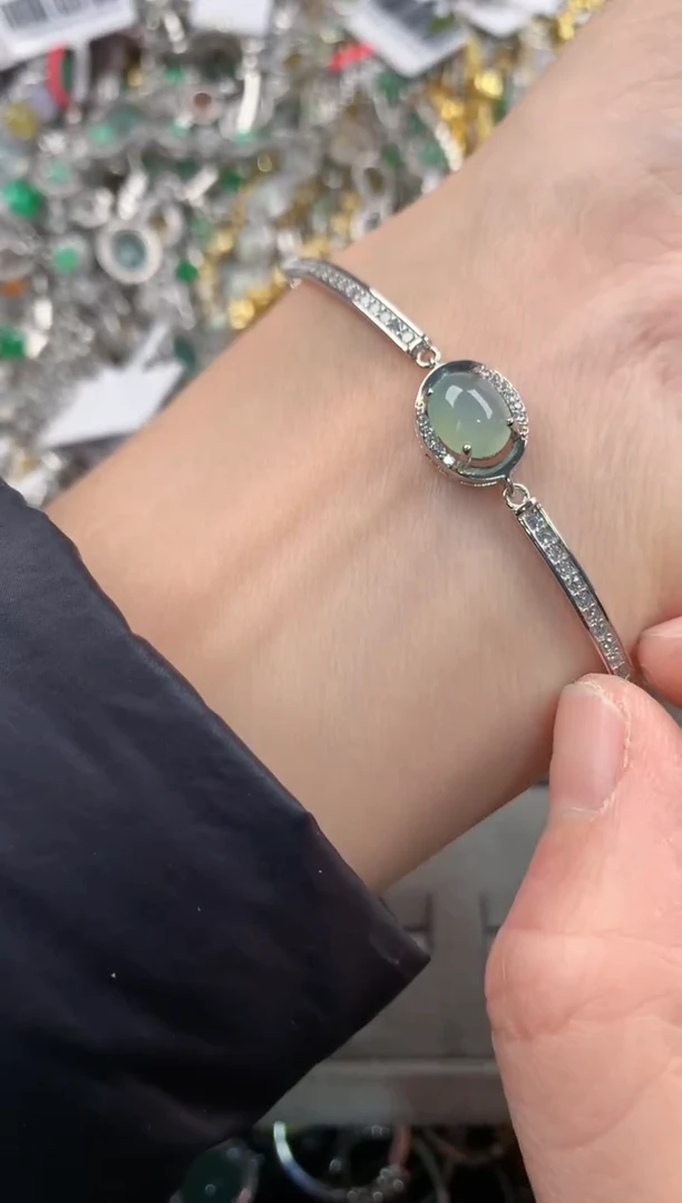 银S925镶嵌戒指翡翠222    3