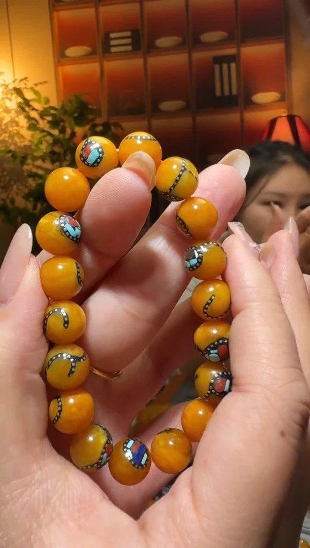 蜜蜡颈饰未镶嵌1895天然蜜蜡珠宝奇石全都保真