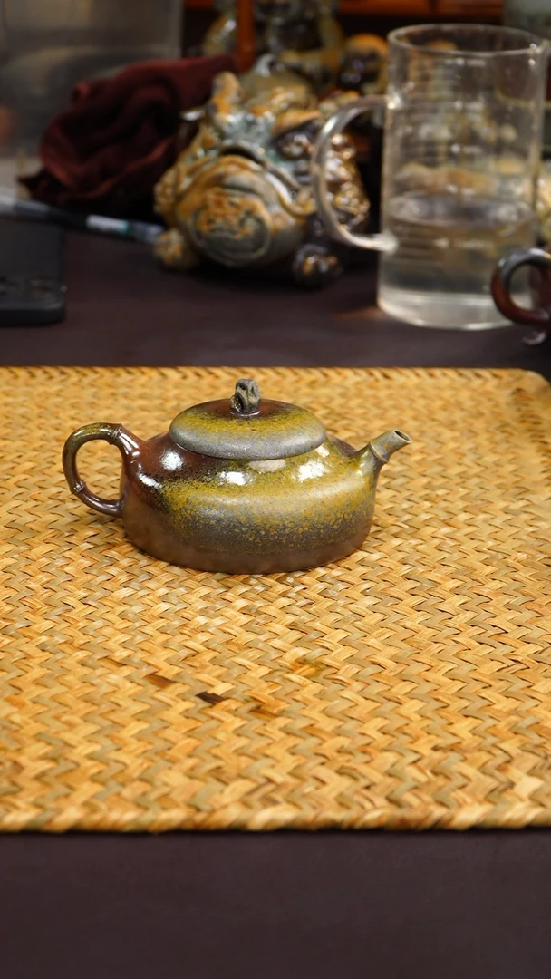 茶壶紫砂纯自然柴烧