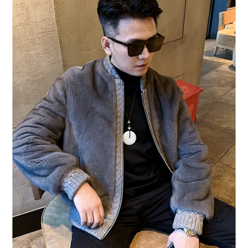 【南兮】NANXI 小众设计 棒球水貂外套 经典百搭 休闲风短款时尚