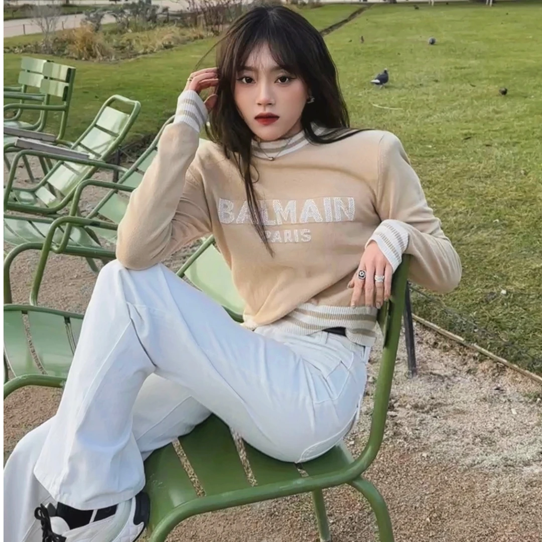 全新未使用 BALMAIN/巴尔曼 徽标针织衫/38