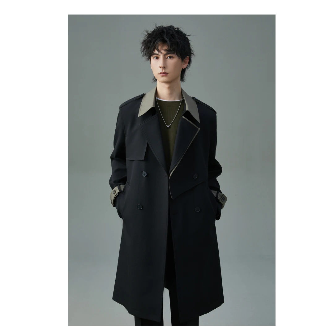 多款式男士绝绝子风衣~春秋宽松中长款翻领短款百搭时尚休闲外套